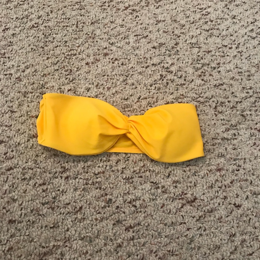 Yellow Bando Bikini Top